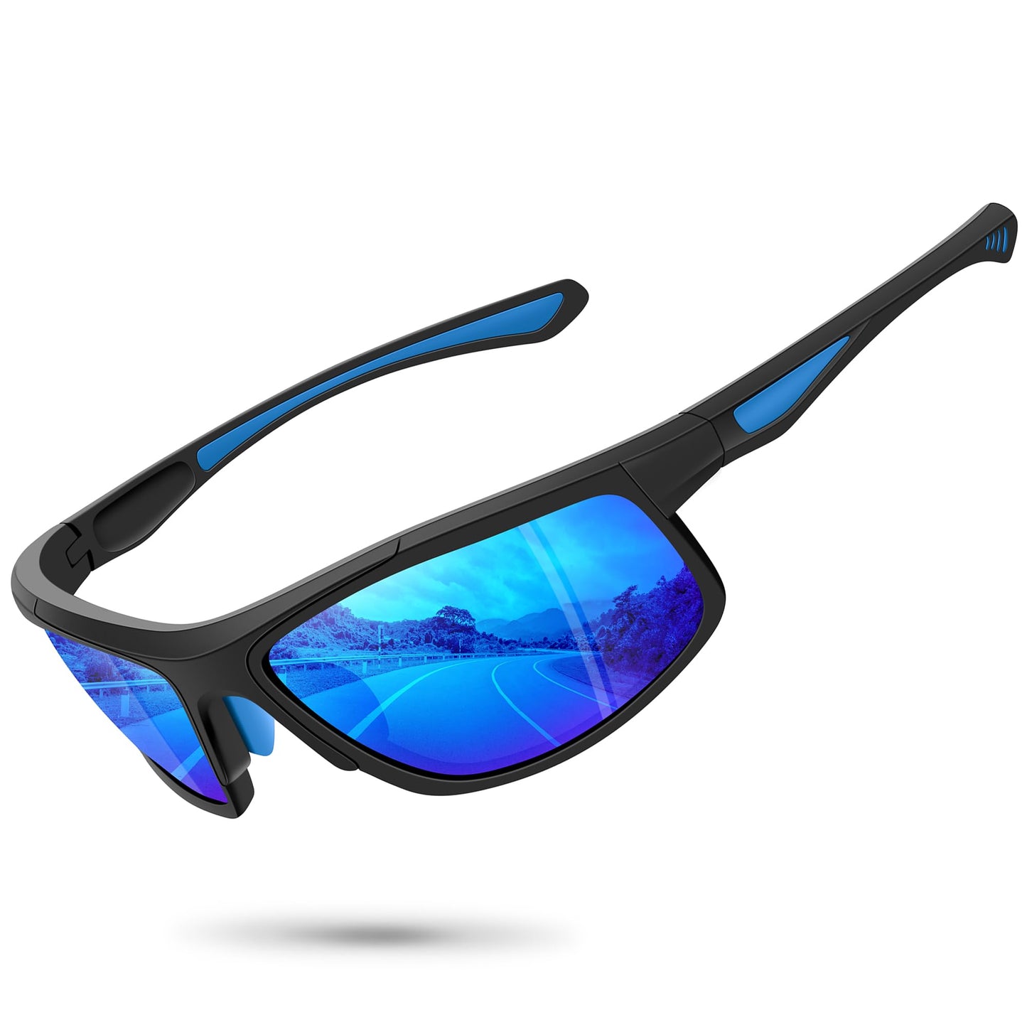 Ofwin Sports Sunglasses for Men Women Polarized UV Protection Fishing Driving Cycling Bik Running Wrap Around Sun Glasses