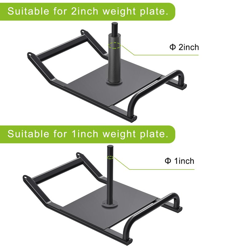 Dolibest Portable Weight Sled with Handle, Workout Sled for Fitness Strength Training and Speed Improvement, Innovative Design for Easy Obstacle Clearance, Suitable for 1-2" Weight Plates