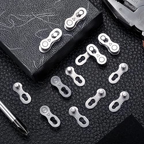Bike Chain Quick Missing Link - 5 Pairs for 6, 7, 8 Speed - Silver
