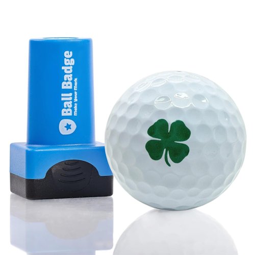 HODL 21 Ball Badge - Golf Ball Stamp (The Icon Series), Golf Ball Marker, Reusable Golf Ball Marking Tool to Identify Golf Balls (Lucky Four Leaf Clover Shamrock)