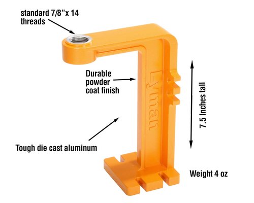 Lyman 7767788 Brass Smith Powder Measure Stand, Yellow