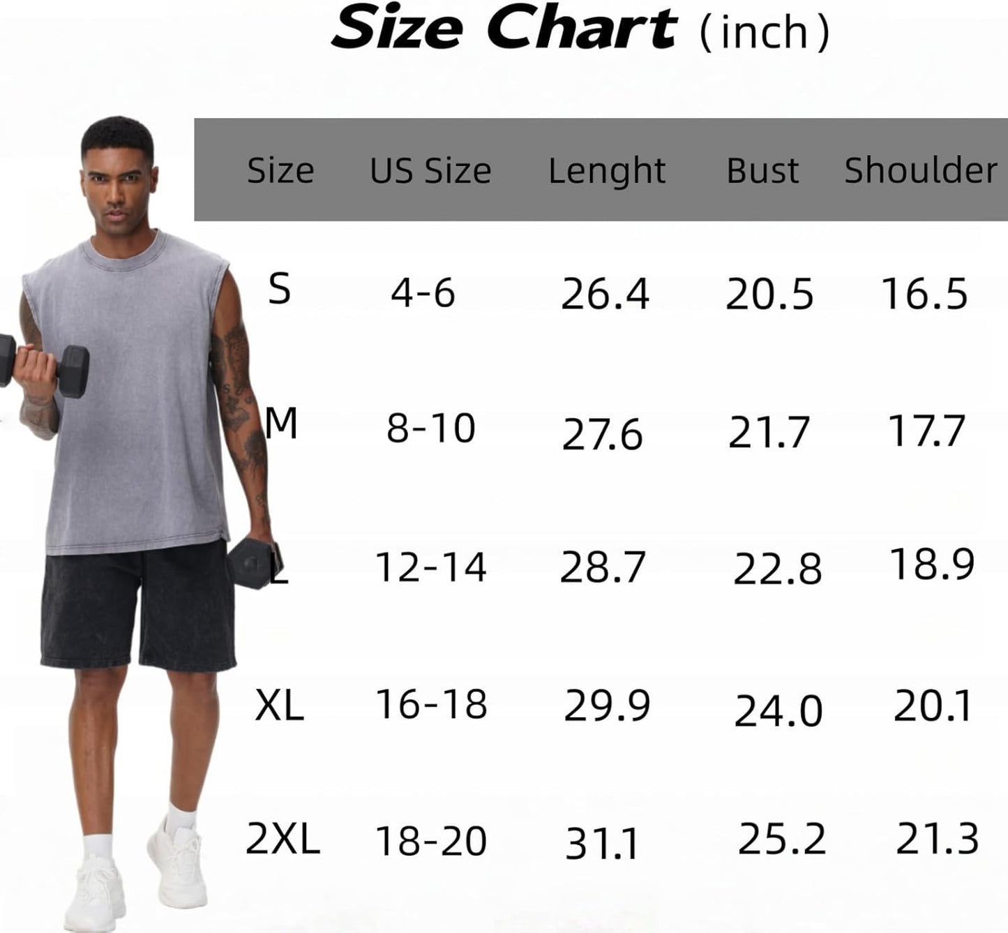 Skiennix Men's Workout Tank Tops - Sleeveless Muscle Tee for Gym & Running | Acid Wash, Loose Fit