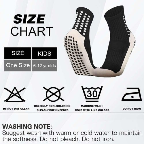 Ukontagood 12 Pack Men's Soccer Socks Anti Slip Non Slip Grip Pads for Football Basketball Sports Grip Soccer Socks White+Black