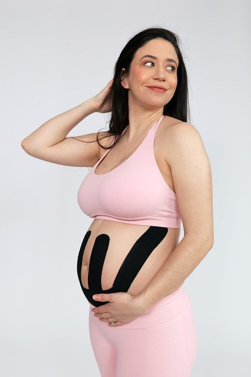 Belly Bloom Kinesiology Tape for Pregnancy (Black)