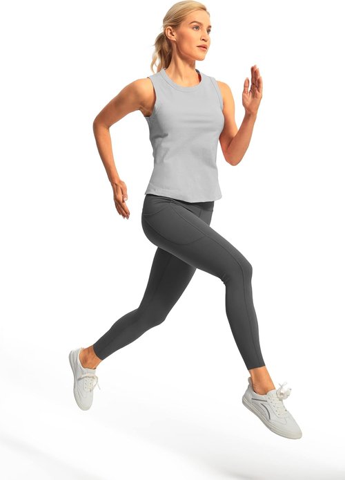 Hiverlay Workout Tank Top - Women's Sleeveless Athletic Crop Shirt for Gym & Running | Stylish & Comfortable