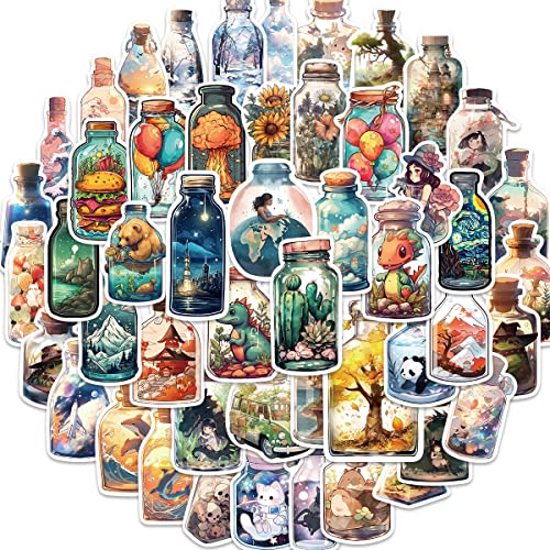 50Pcs Waterproof Vinyl Stickers Pack for Water Bottles & Laptops