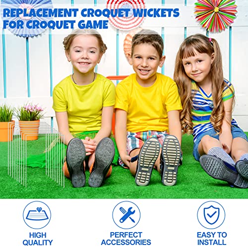 Set of 9 Croquet Wickets Replacement - Square Style