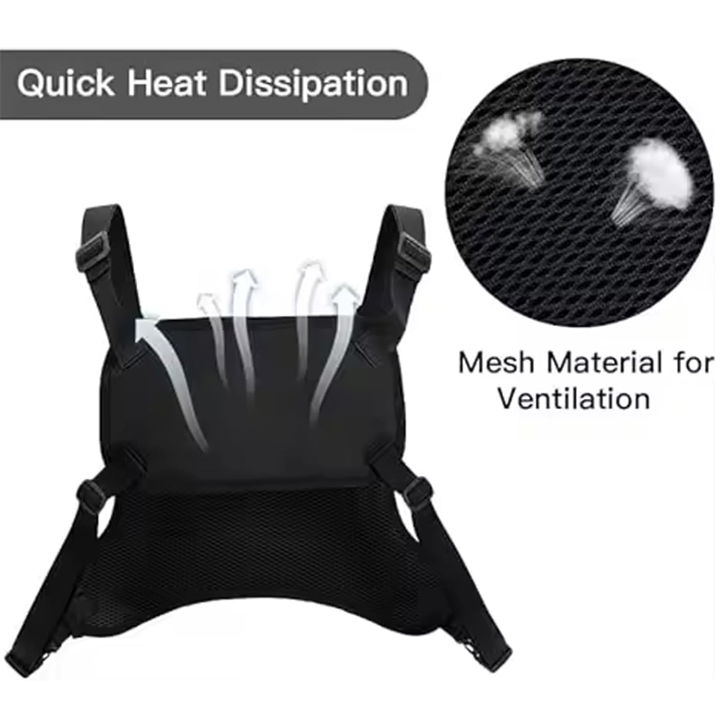 Nhsuzart Sports Chest Bag for Men & Women, Lightweight Front Chest Pack, Outdoor Chest Bag for Men and Women With Pocket & Extra Storage, for Workouts Cycling and Hiking