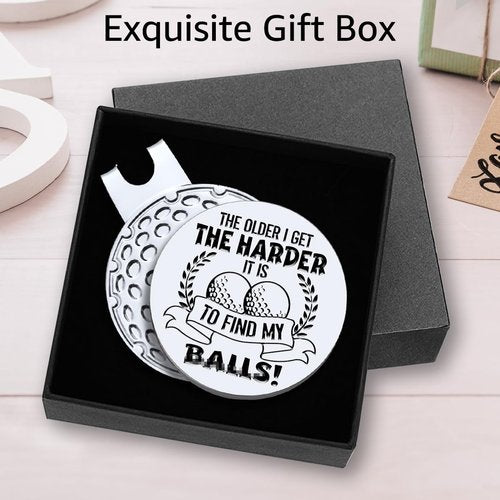 Hafhue The Older I Get The Harder It is Golf Ball Marker with Magnetic Hat Clip, Funny Golf Accessories and Golf Gifts for Men Women Grandpa, Birthday Christmas Retirement Gift for Golfer Golf Lover