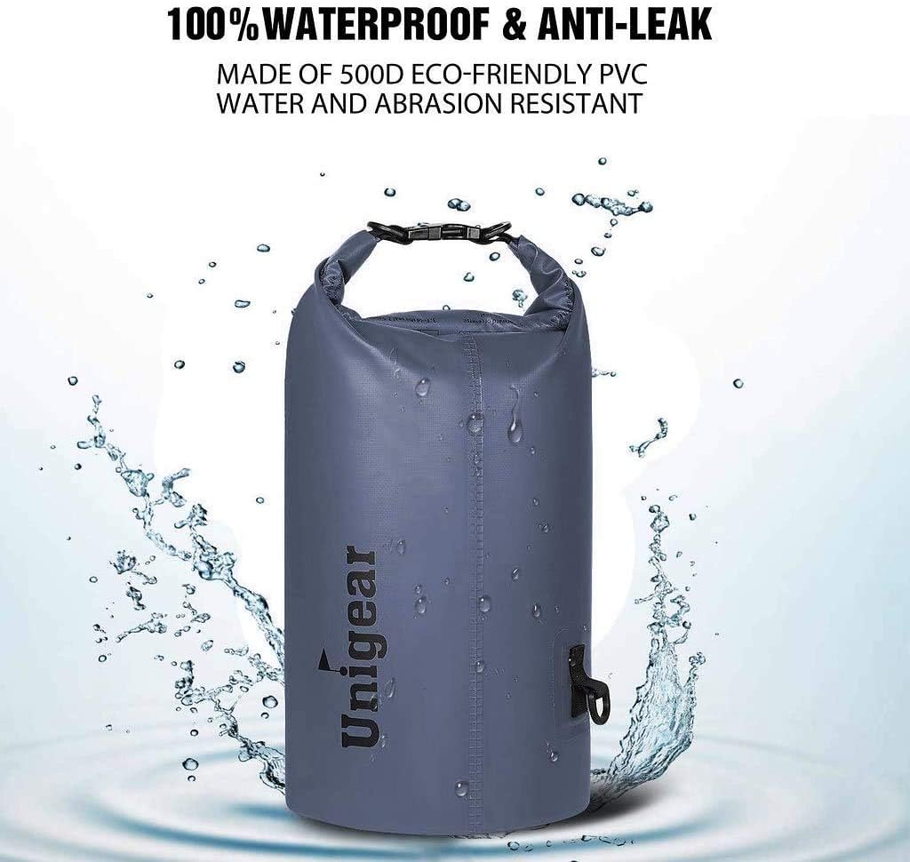 Unigear Waterproof Dry Bag - Lightweight Floating Design for Kayaking, Boating, Fishing | 2L/5L/10L/20L/30L/40L