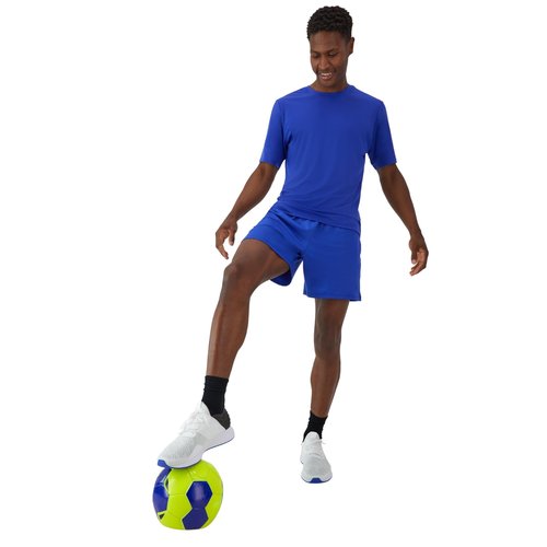 Hanes Men's Moves Performance, Athletic Moisture-Wicking Shorts with Pockets, 6”, DEEP Royal, Medium