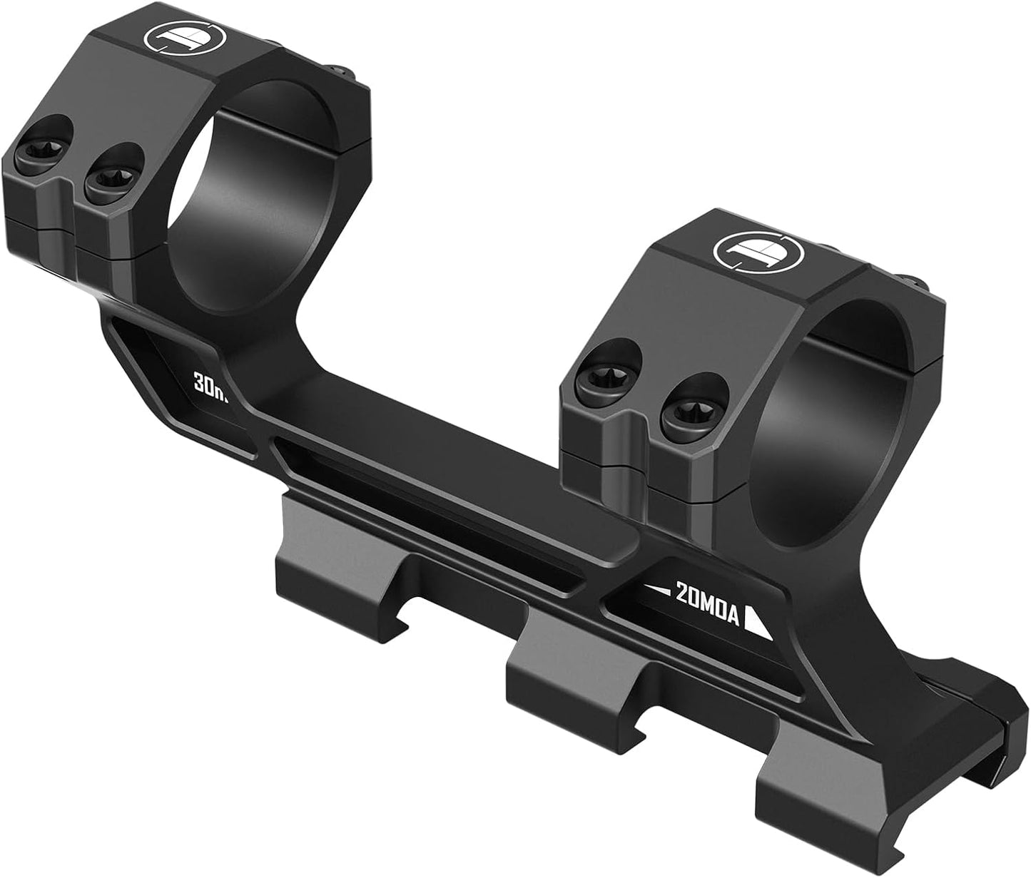 One-Piece High Precision 20 MOA Cantilever Scope Mount by [Brand Name] - 34mm/30mm Tube for Picatinny Rail