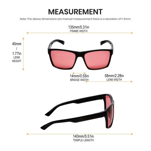 Calabria Sunglasses for Men & Women, Acetate Frame Black/FL-41 Pink Mirror, UV400 Protection, Classic Square Shades for Driving & Outdoor Sports | Model 787P