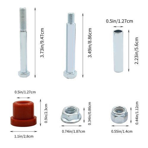 Hoypeyfiy 14158-G1 Golf Cart Rear Leaf Spring Bushings Kit with Screws Nuts, Replacement for EZGO TXT/Medalist 1994-present, Replaces 12262-G1 11098-G5 00665-G9