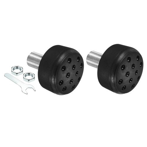 M METERXITY Roller Skate Stopper - Rubber Brake Block with Holes Toe Stops, Adjustable with Bolts, Apply to Roller Skate (0.6 Inch Dia Thread, Black)