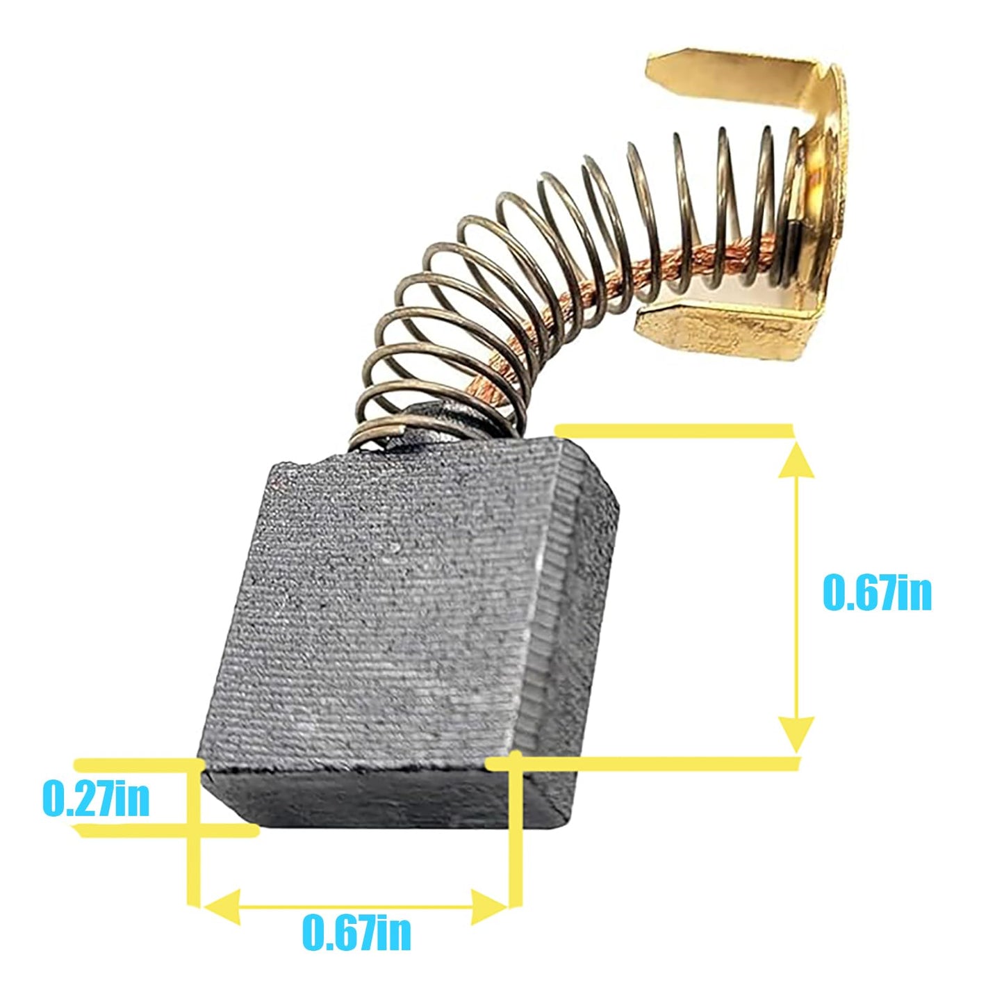 816768 Carbon Brushes Assy Compatible With Ridgid/Craftsman R4510 R45101 MS1250 MS12501 TS2400LS TS2410LS Table Saw/Miter Saw Electric Motors Brushes Parts （4/Pack）