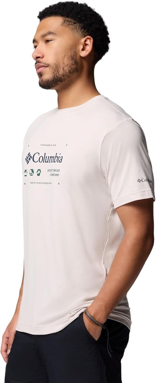 Columbia Men's Kwick Hike Tee - Comfortable Graphic Design for Outdoor Adventures | Various Sizes Available