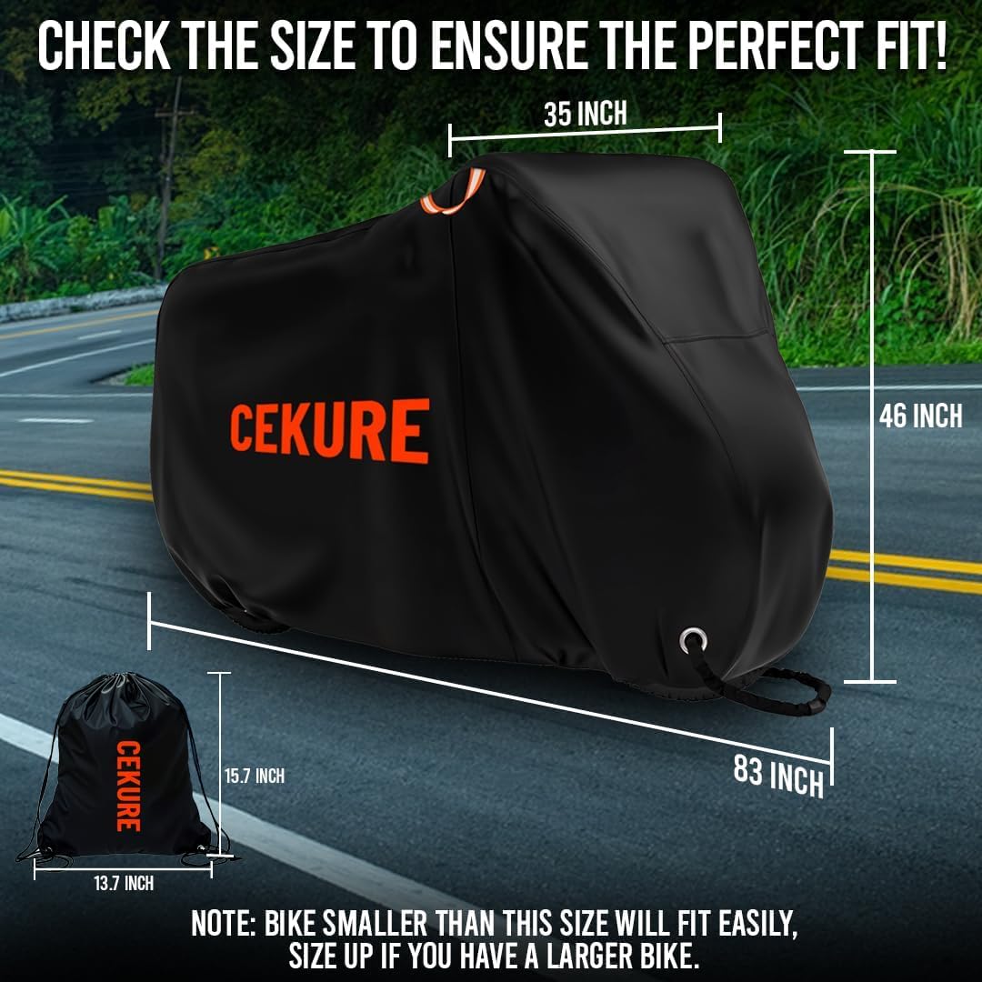 Skiennix Waterproof Bike Cover - Heavy Duty Oxford for 2-3 Bikes | Tear Resistant & Windproof with Carry Bag