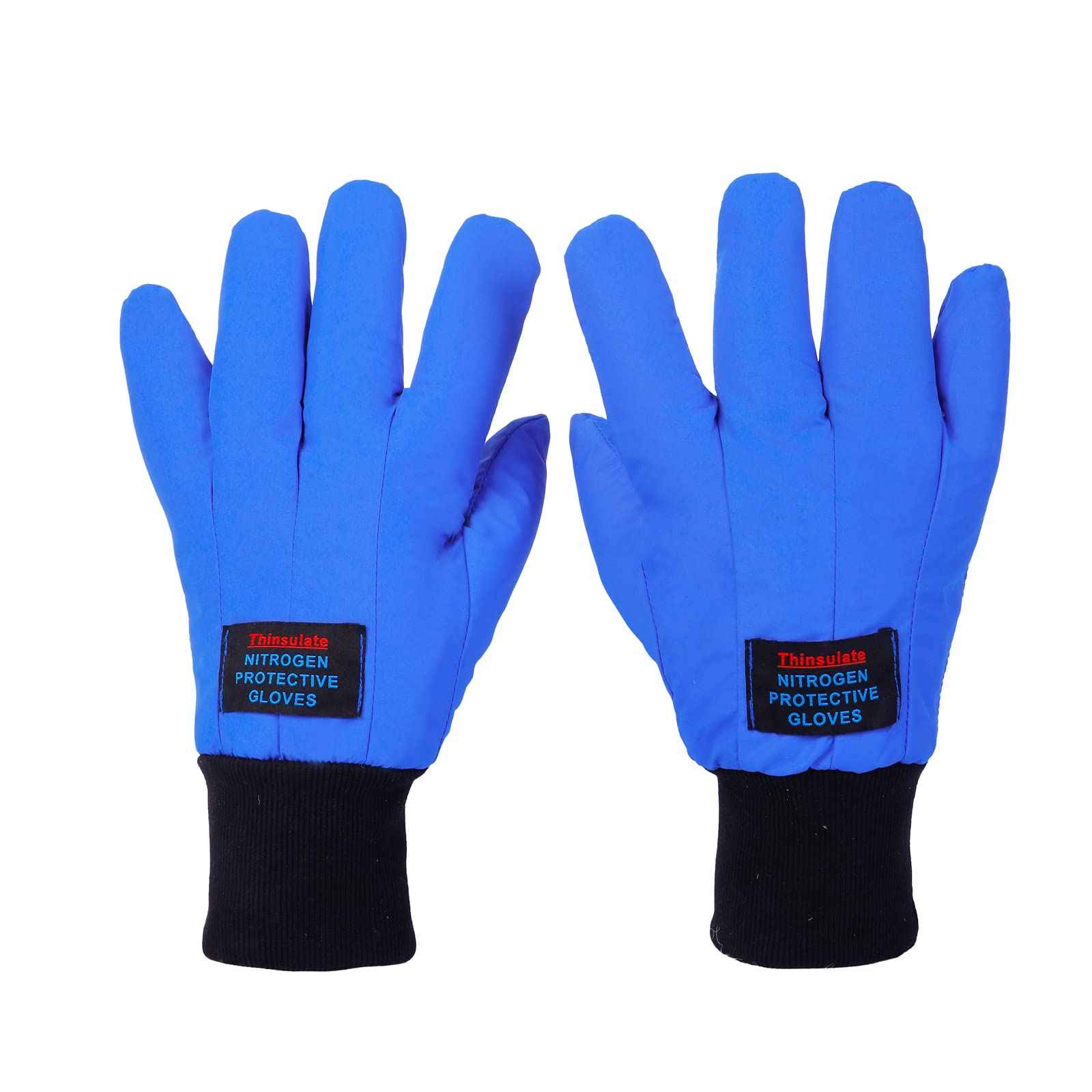 Sindayo -260°C/-436°F Cryogenic Gloves Low Temperature Liquid Nitrogen Protective Cold Storage Safety Frozen Gloves (Blue Wrist Length/13)