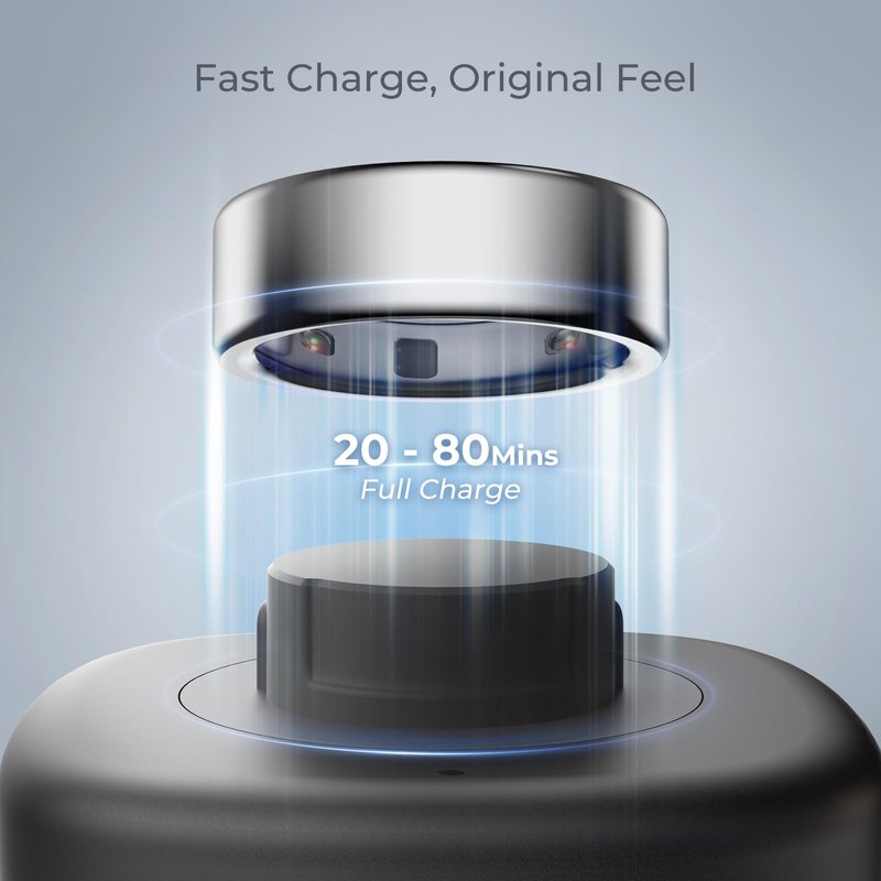 Compatible with Ou-ra Ring Gen4 Charger - Size 12 - Fast and Portable Charging Dock with USB-C Cable for Ou-ra Ring 4