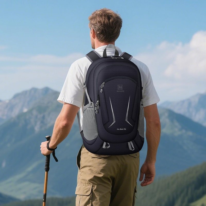 MIYCOO Backpack - Ultra Lightweight Packable Backpack for Travel Camping, 20L Hiking Back Pack Waterproof Foldable Daypack for Men Women Black