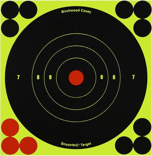 Birchwood Casey Bullseye Paper Shooting Target - 6" Size for Precision Practice