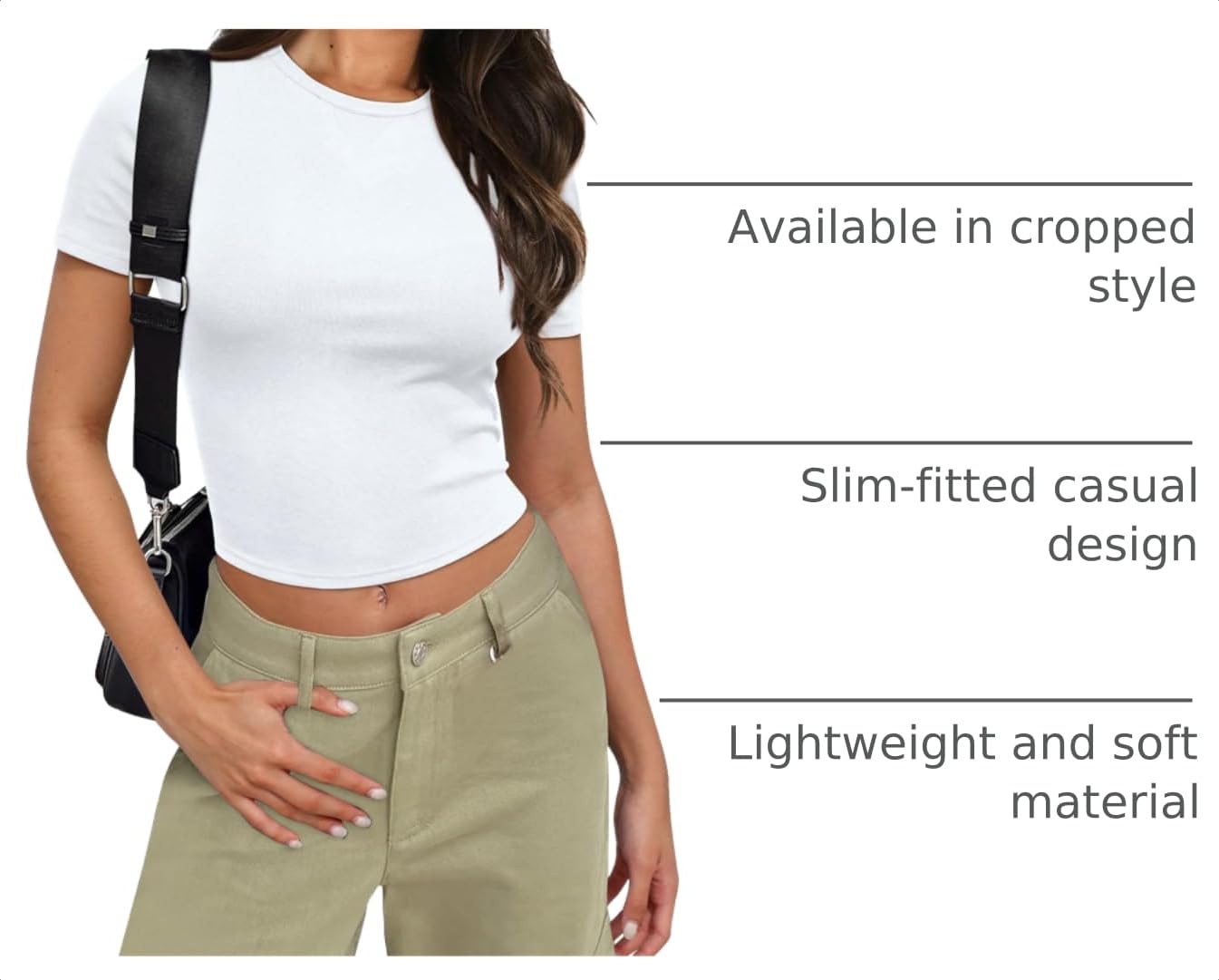 Sampeel Tops for Women Trendy 2025 Crop White T Shirts Y2K Summer Clothes Tshirts Fashion Clothing Vacation Outfits S
