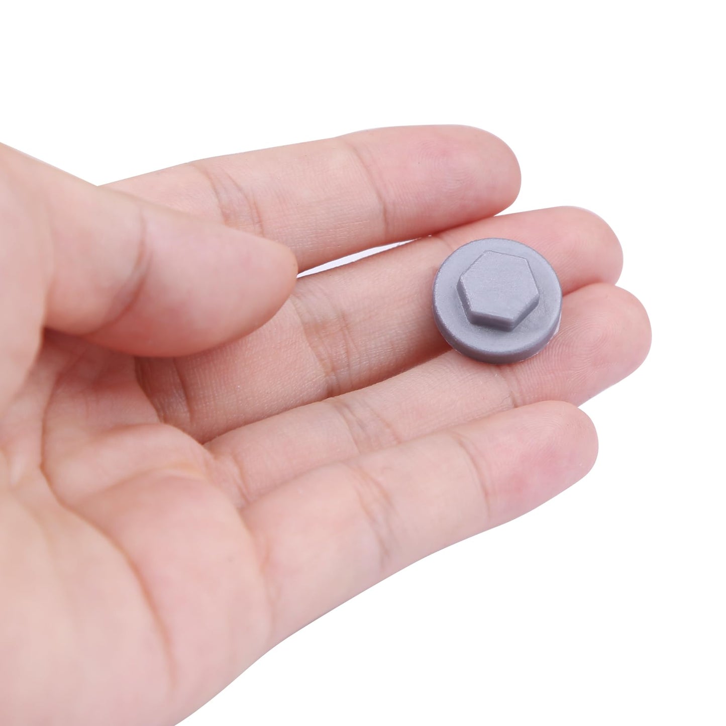 400 Pack Silver Gray Roofing Screw Caps – Durable Plastic Snap-On Covers for Roofing Screws, Weatherproof & UV Resistant Protective Caps – for Outdoor Roof, Siding, and Construction Projects