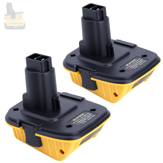2-Pack DCA1820 Adapter Compatible with Dewalt 18V to 20V Adapter, Compatible with Dewalt 18V Cordless Drills, Circular Saw and Sanders, Fits New 20V Max Lithium Batteries DCB201 DCB203 DCB204 DCB206