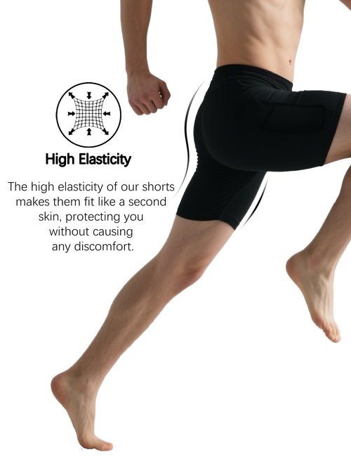 HovSiyla 6 Pack Compression Shorts with Pocket Men Sports Workout Performance Athletic Running Underwear Shorts Spandex 6 Black Large
