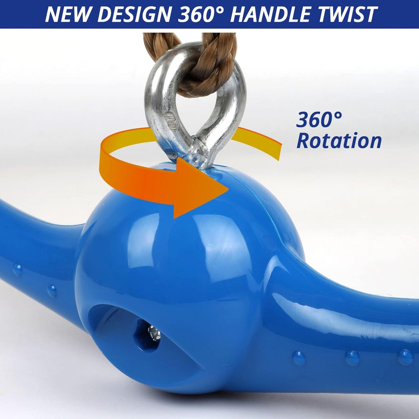 YAMIPROBI Ninja-Twister Swing Set - 360° Handle for Twist & Spin Flips | Blue Playground Accessory for Kids