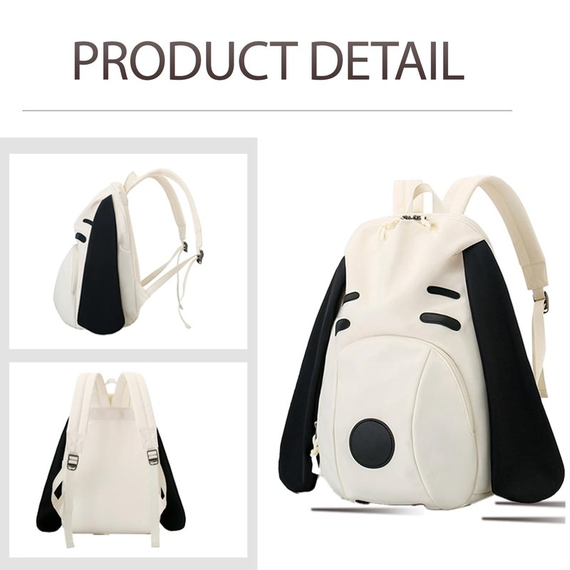 SANXIULY Aesthetic Cartoon Backpack for Women,Cute Funny Dog Backpack For Anyone Color White
