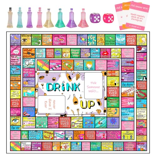 Drinking Games for Adults - Color-Blocked Leather Mat Board Game