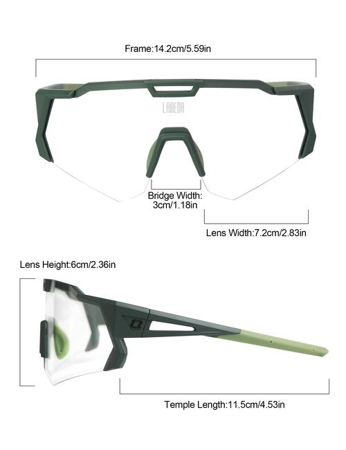 LAMEDA Photochromic anti-fog Sports Sunglasses for Men Women, UV 400 Protection Cycling Glasses Sunglasses for Biking Running