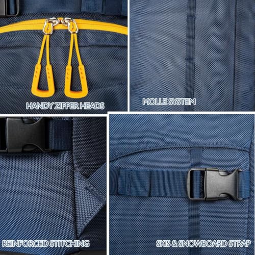 Ski Boot Bag Backpack 50L - Blue for Helmets, Goggles & Gear