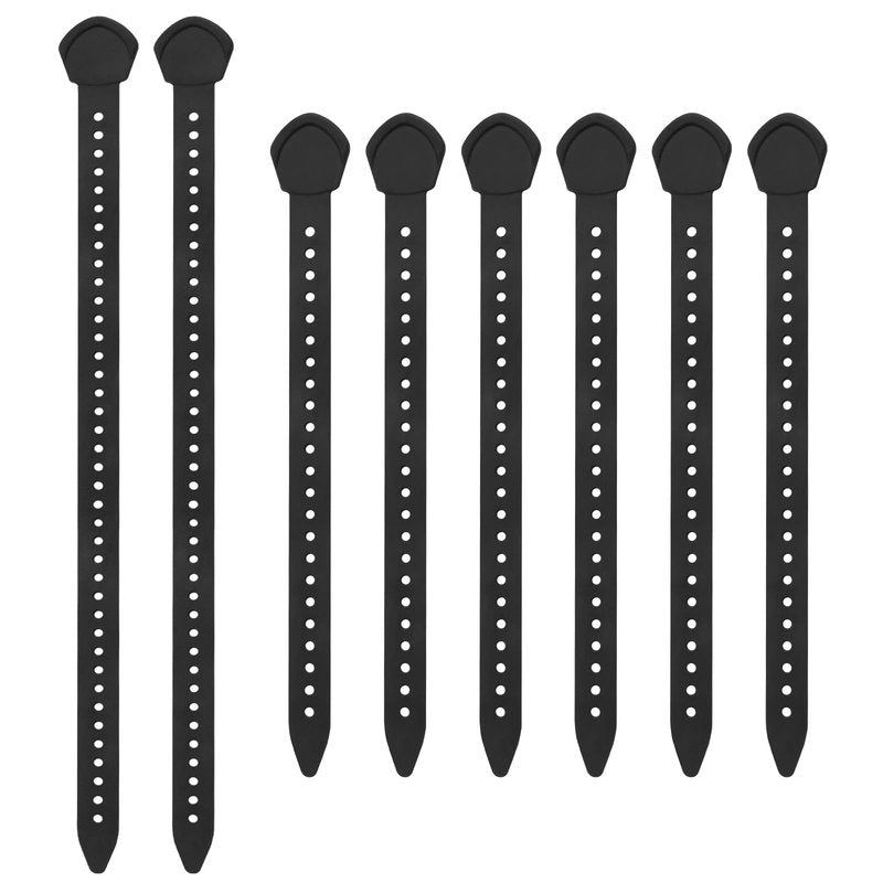 ERETOW Snowshoe Straps for MSR Snowshoes, Includes 6x12" and 2x18" Straps, Compatible with MSR Denali Evo Ascent Snowshoes & PosiLock Bindings, Black