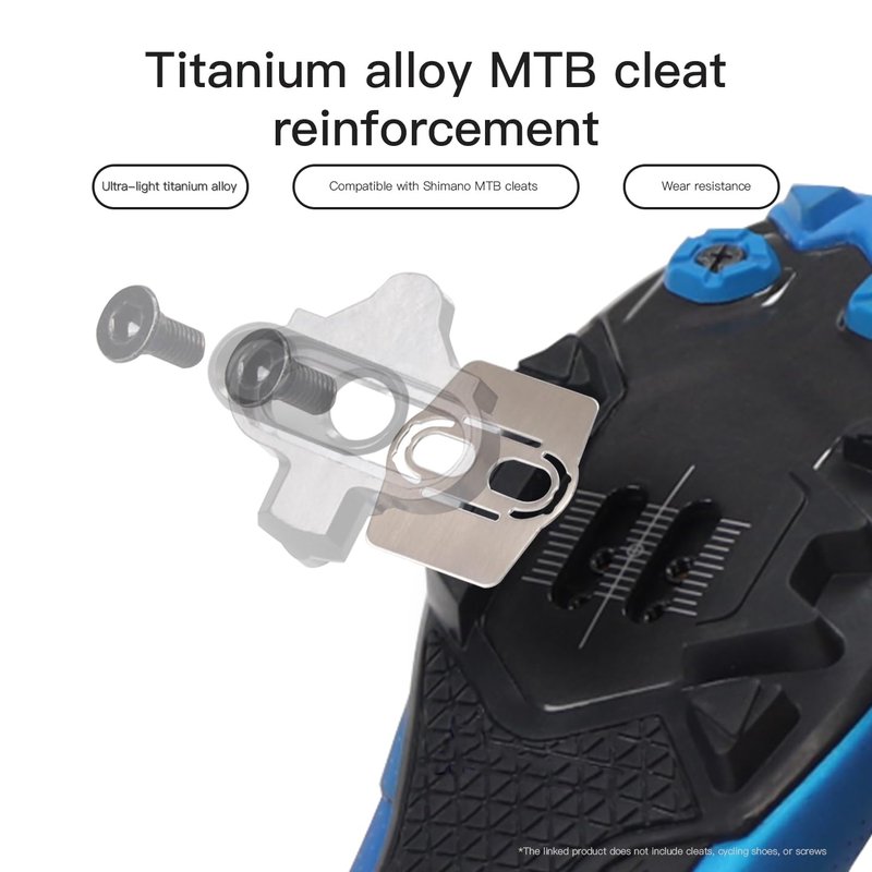 Mountain Bicycle Lock Shoe Pedal Cleats Pad for Shimano MTB Bike Cleat Ultralight Stainless Steel High-Strength Wear-Resistant