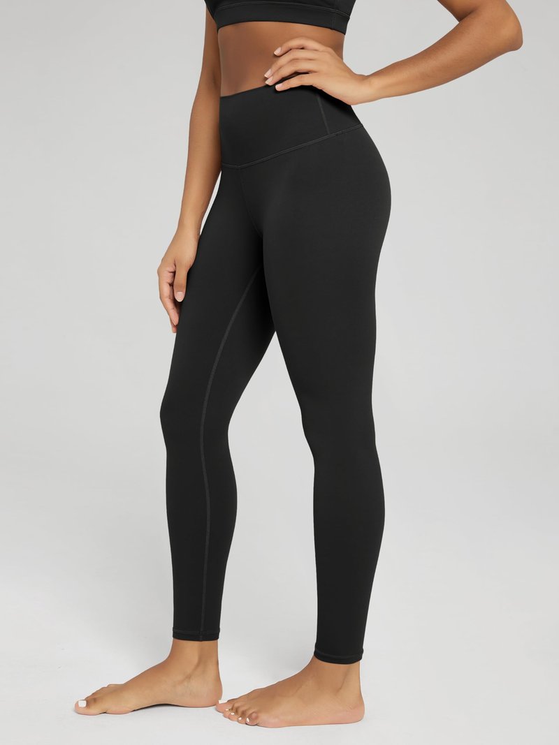 ODODOS Buttery Soft Lounge Yoga Leggings for Women Full Length 28" High Waist Yoga Pants, Black, Large
