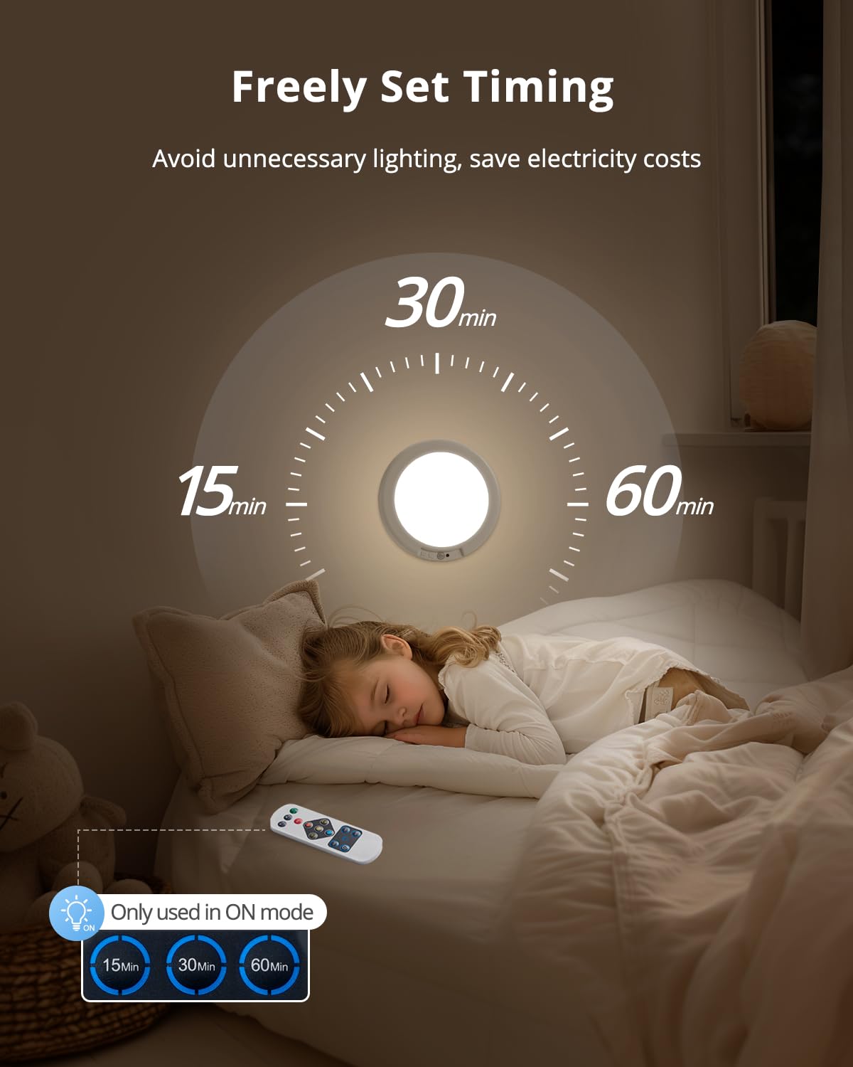 Combuh 4-Pack Battery Powered Motion Sensor Light, 7.48" IP44 Waterproof Shower Lamp Without Wiring, Ultra Thin 3 Colors Adhesive Overhead Lightting for Garage, Bedroom, Kitchen, Portable