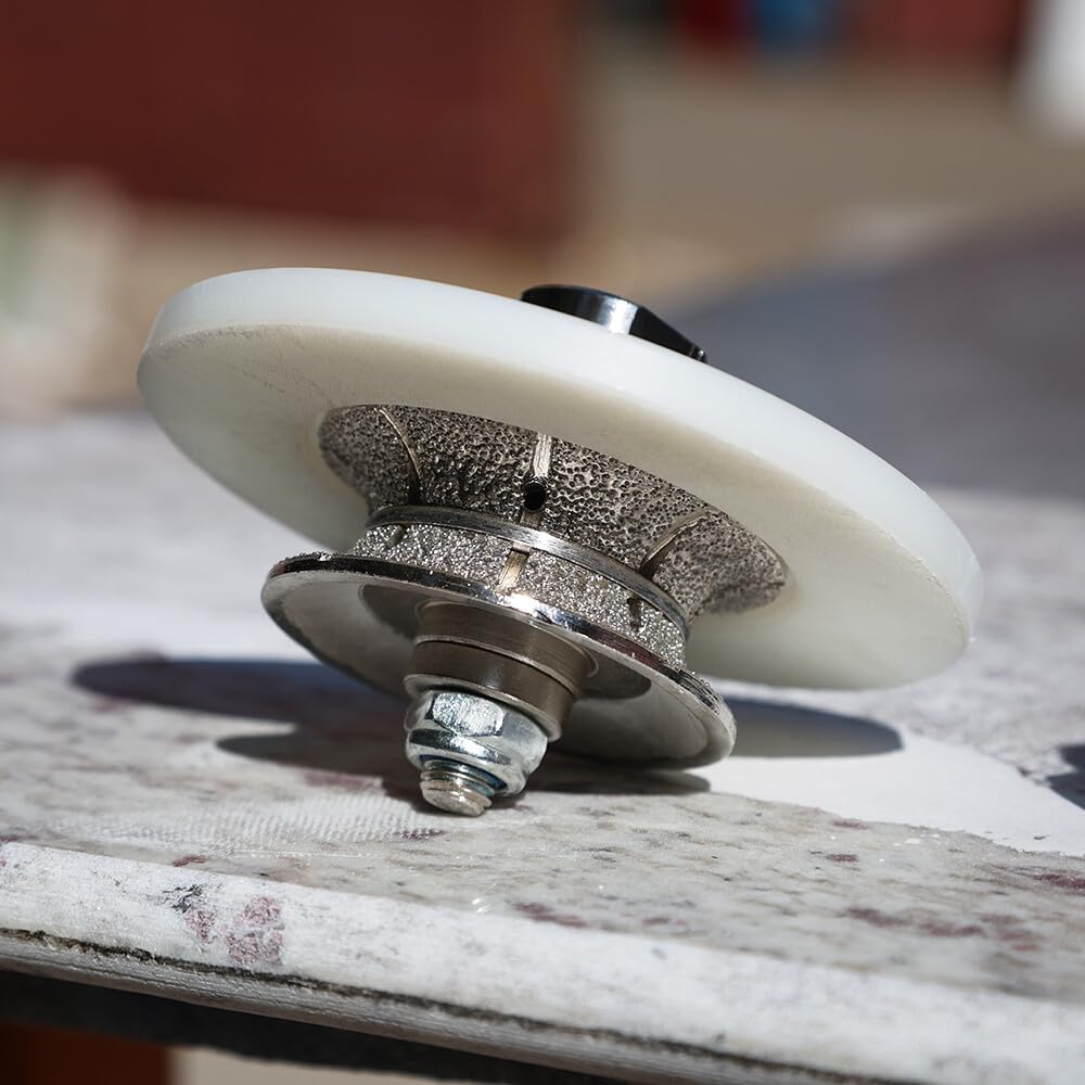 Raizi 3/4 inch Full Bullnose Diamond Hand Profiler Router Bit Profile Wheel for Marble Granite Porcelain Ceramic Tile(V20)