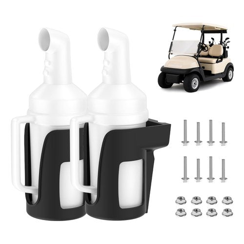 FIXHAWK Universal Golf Cart Sand Bottle with Handle，Golf Sand Bottle for Club Car, EZGO,Yamaha Model, Divots Filler Bottle, Large Capacity & Easy to Install（2set ）