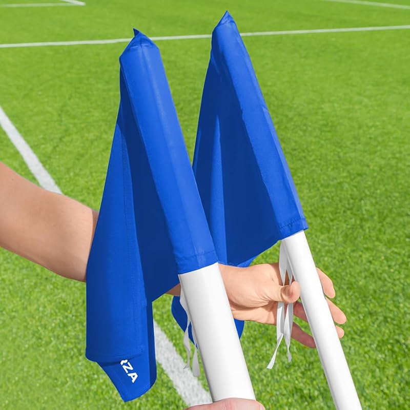 Durable Polyester Soccer Corner Flags - Pack of 4, Royal Blue, Pro