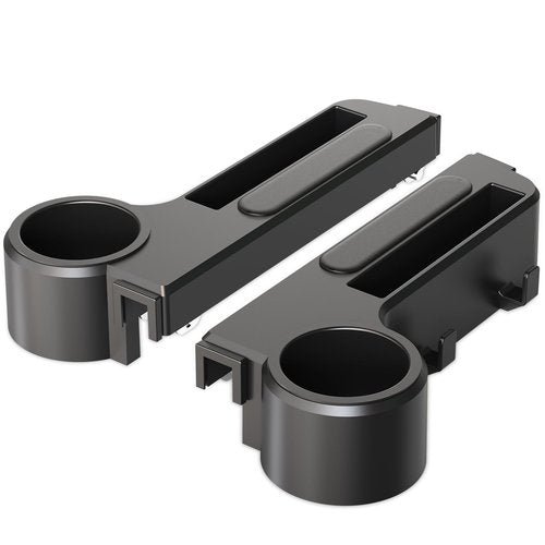 Golf Cart Armrest with Cup Holder - Universal Fit for EZGO/Club Car/Yamaha Rear Seat, Fits 1”/1.25” Square Tube Frames, Durable ABS Construction, Phone Holder, No Drilling