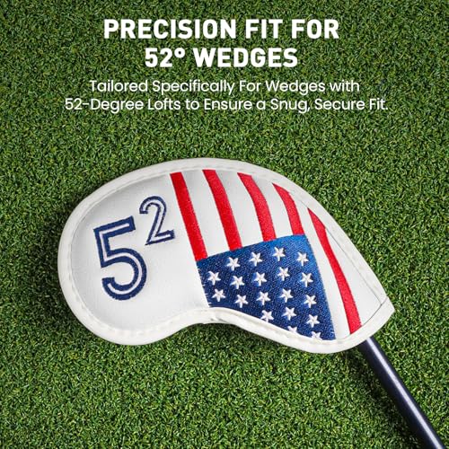 Wedge Golf Iron Head Covers - USA Flag 52° - 1 Pack