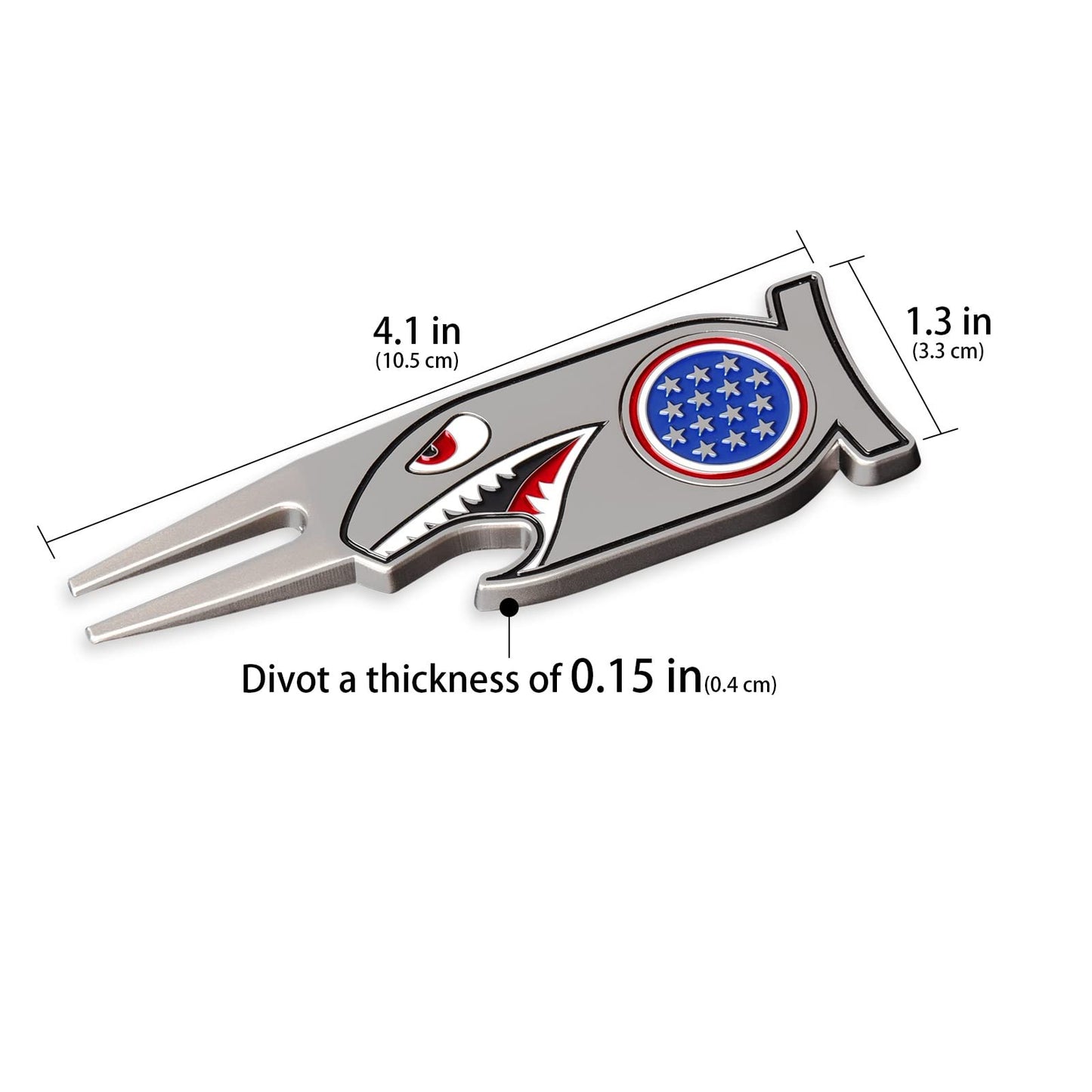 Craftsman Golf Shark Cool 4-in-1 Golf Divot Repair Tool - Bottle Opener - Ball Marker - Tee Holder