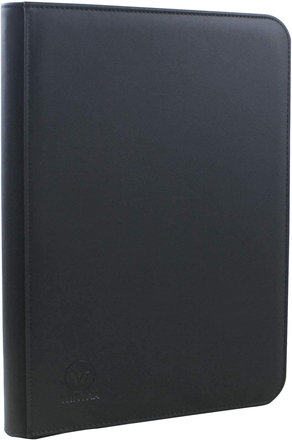 Premium 360 Pockets Black Zippered Playing Card Binder - Durable Trading Card Holder with 20 Sleeves
