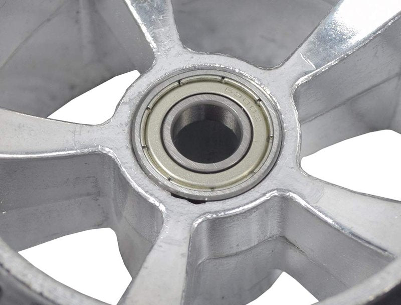 AlveyTech 4-1/2" x 2-1/2" Rear Wheels for Razor Ground Force Go-Kart - Replacement Parts for Electric Power Ground Force Model Only, Solid Rubber Tires, Left and Right Tire and Wheel Set
