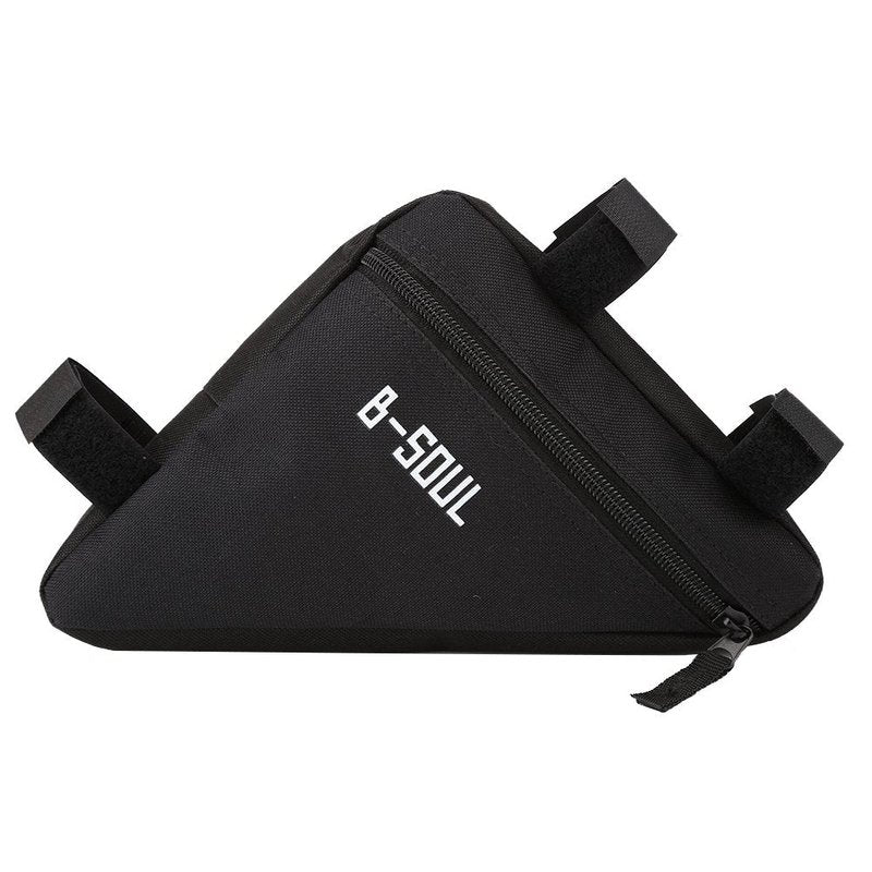 Dwawoo Triangle Frame Bag, Bicycle Bike Bag Quick Release Front Saddle Cycling Storage Frame Pouch (Black)