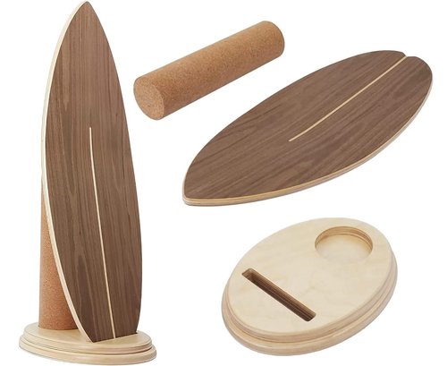 Balance Board Indoor Surfboard Surf Style Home Fitness with Wheel for Exercise, Athletic Training and Board Sports - Fun Workout Equipment For Balance, Stability and Improving Core Strength…