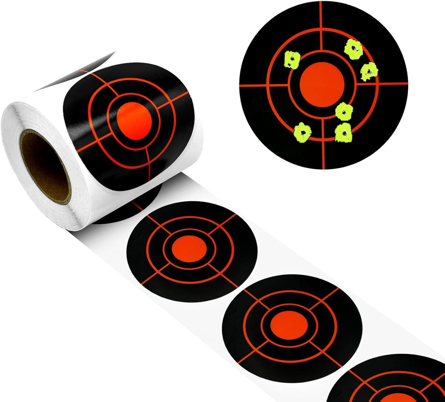 Splatter Targets | Self-Adhesive 3" Shooting Targets for Airsoft, Rifle & Pistol Practice